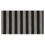 Strandkorb XL Mahagoni Gronau Streifen schwarz silber