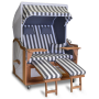 Strandkorb XL Teak Leipzig grau washed